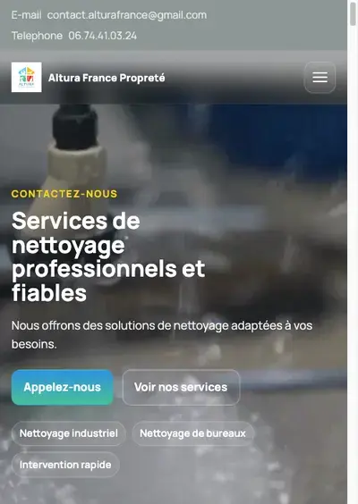 Site Altura France Propret&eacute; mobile