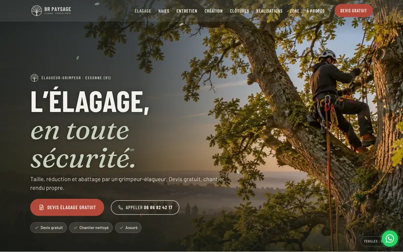 Site BR Paysage, création MedAgency