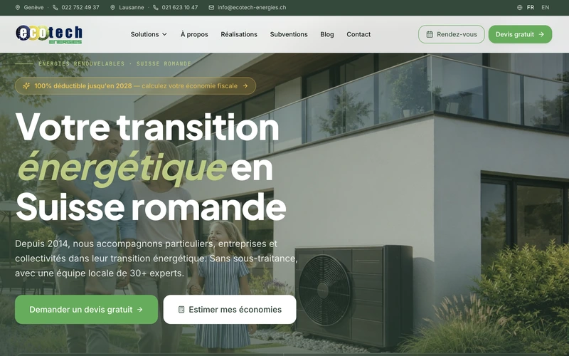 Site web Ecotech Énergies par MedAgency