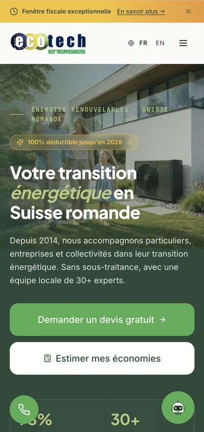 Site mobile Ecotech Énergies par MedAgency