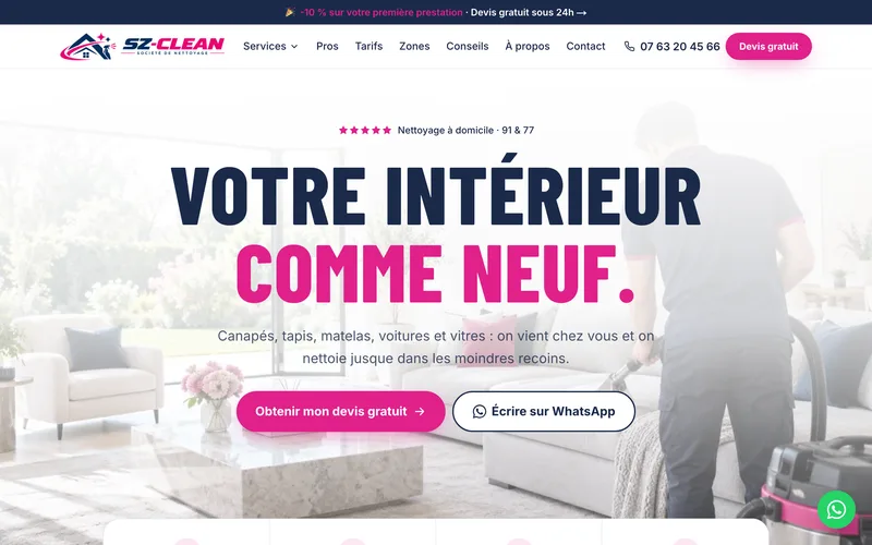 Site SZ-Clean — création MedAgency